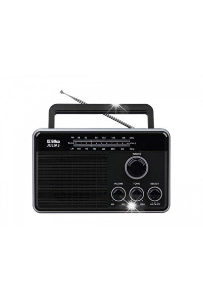 ELTRA Radio JULIA 3 negru portabil analogic cu baterii FM, LW