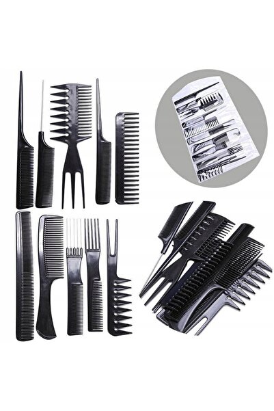 NO BRAND Set mare XXL de piepteni de coafură, 10 bucăți + ETUI
