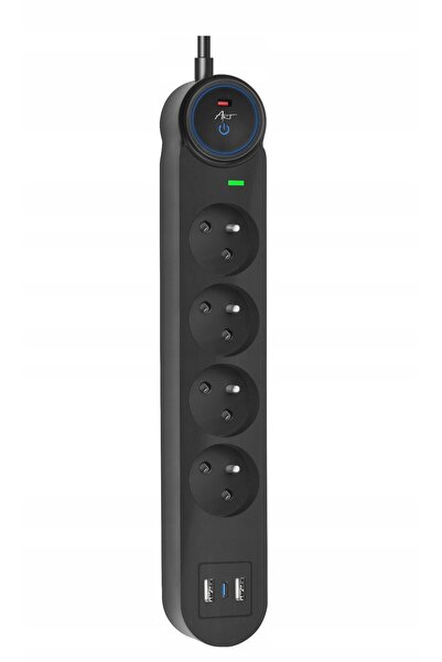 ART Prelungitor FU810 USB A+C 1,5m Siguranță automată