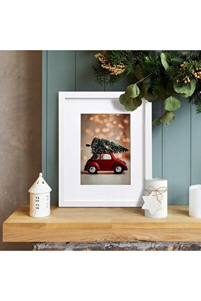 NO BRAND Rame foto Egofine 20x25 cm 4 bucăți din lemn albe cu sticlă 13x18 cm