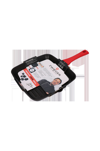 ZWIEGER Tigaie grill antiaderentă din obsidian de 28 cm