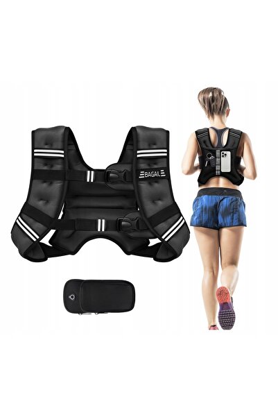 NO BRAND BAGAIL vestă cu greutăți reglabilă cu plăci de fier 13.6kg