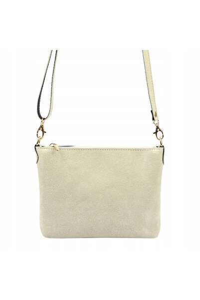 Vera Pelle Geantă de damă mică tip crossbody din piele întoarsă LUKA bej