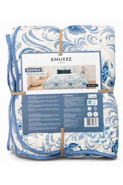 SMUKEE HOME Cuvertură de pat SMUKEE cu modele florale 220 x 200 Flori deschise