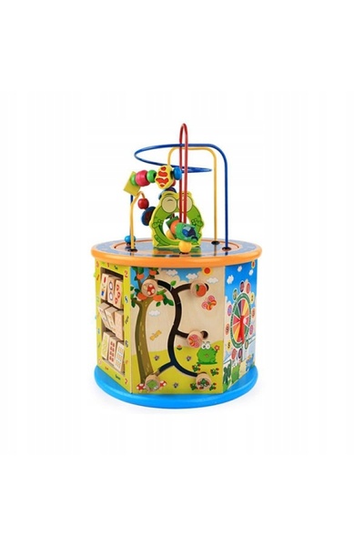 Landtoys Set turn de sortare educativ din lemn, de dimensiuni mari, 8 în 1, c...