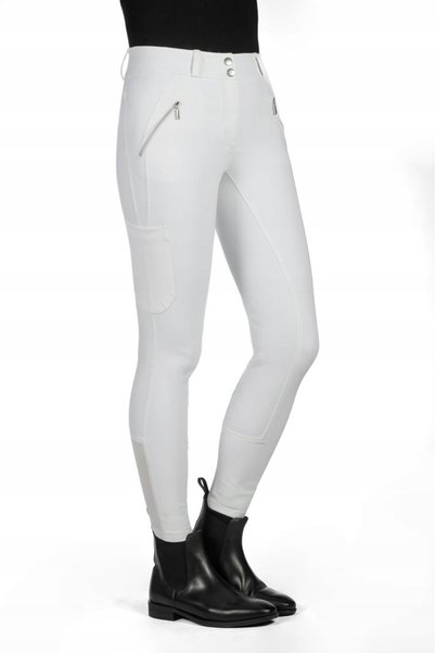HKM Pantaloni de călărie albi unisex pentru copii 9-10 ani 146