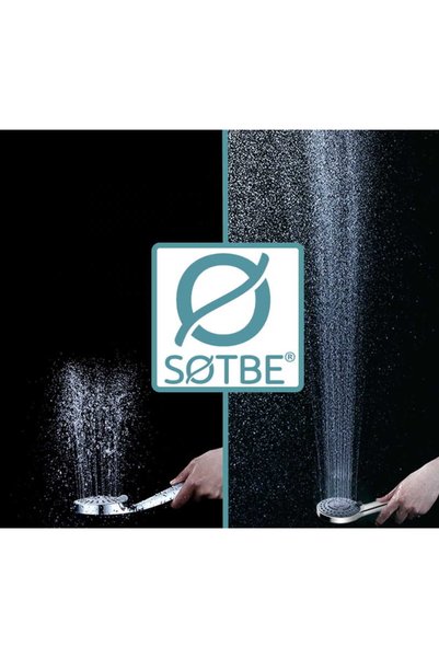 SOTBE Pară de duș neagră ECONOMIE cu 3 funcții LARK-B-SOHE-248363