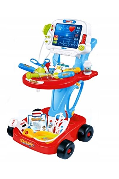 Doris Trusă medicală mică de doctor, cărucior roz, accesorii mobile, CADOU