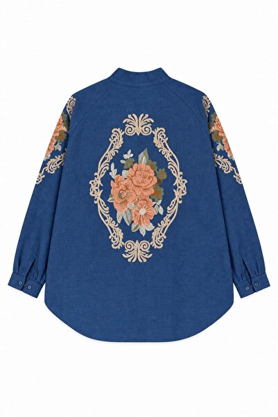 Keten Nakışlı Kimono