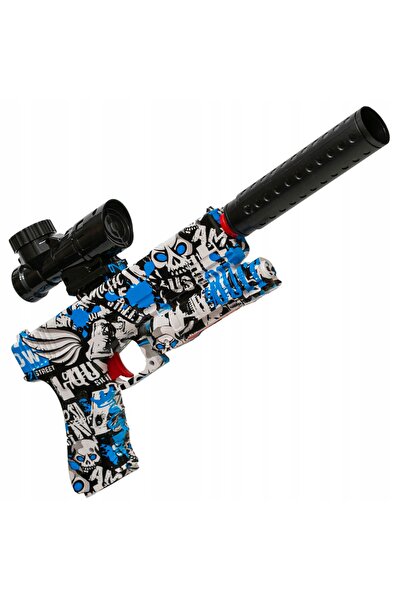 For Fun Pistol cu bile de gel automat, cu amortizor de sunet, electric, sigur