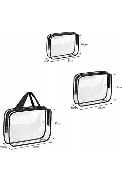 Soulima Trusă cosmetică transparentă 3 în 1 21448