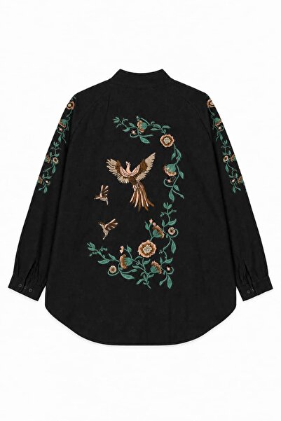 Keten Nakışlı Kimono