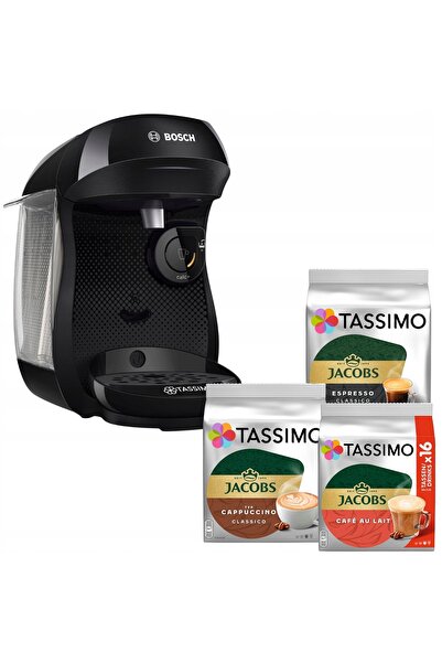 Bosch Aparat de cafea cu capsule Tassimo Happy Friendly TAS102E + Pachet de c...