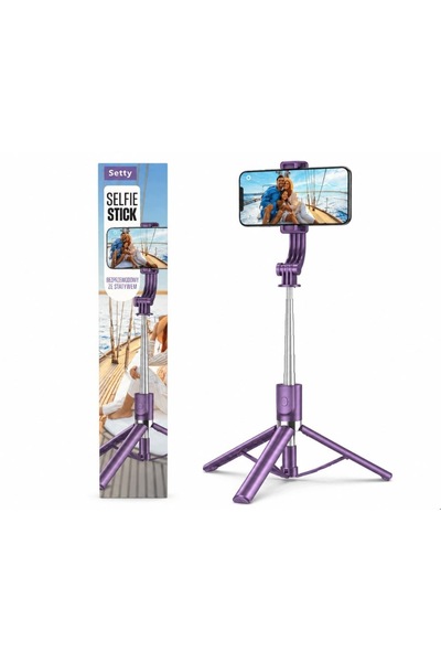 Setty Kijek Selfie Stick Wireless cu trepied mov