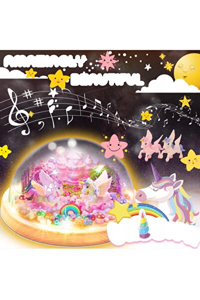 NO BRAND Lampă de veghe Unicorn, controlată vocal, cu LED, alimentată cu bate...