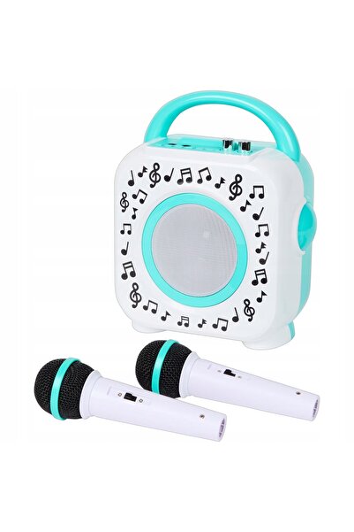 NO BRAND Set Karaoke portabil boxă + 2 microfoane 20W RMS Bluetooth