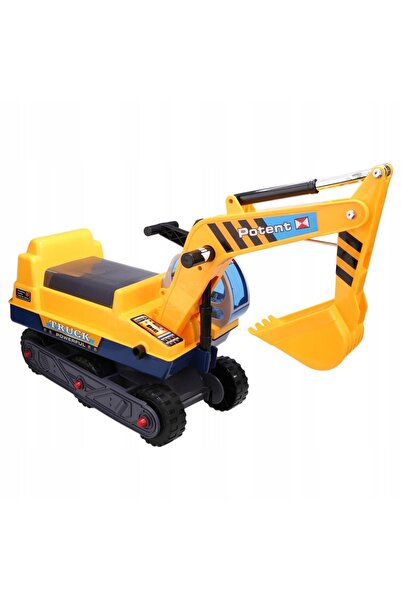 COİLTEK Jucărie de călărit și împins, excavator 3 în 1, mașină mare pentru co...