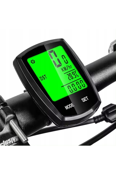 Aptel Ciclocomputer fără fir, vitezometru, IPX4, iluminat din spate