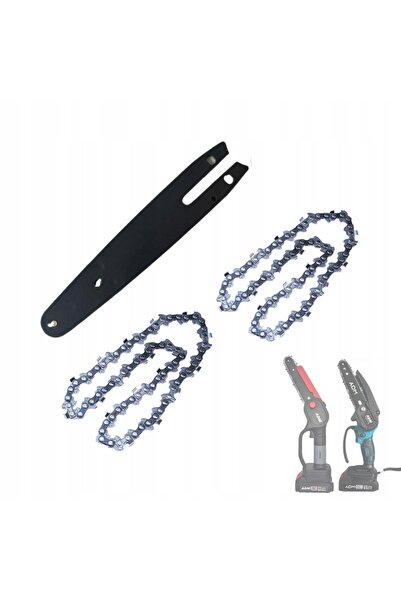 ADM Set universal de lamă de ghidaj de 6 inch și 2 lanțuri pentru drujbă cu a...