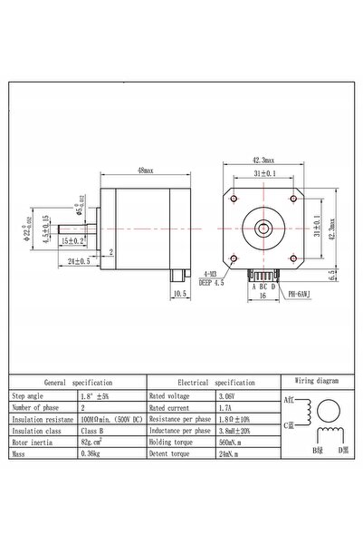 NO BRAND Iverntech Motor pas cu pas NEMA17 Șurub T8 400mm Axa Z Imprimantă 3D...