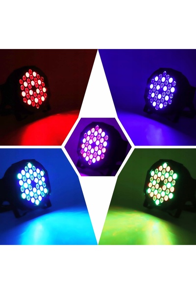 NO BRAND U`King Proiectoare LED RGB 4x36, geantă, telecomandă, scenă, DJ, pet...