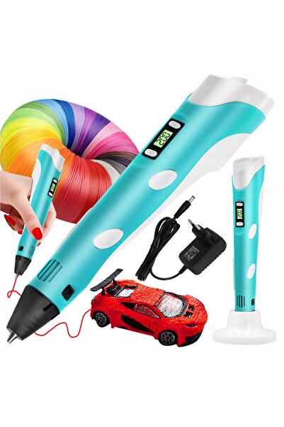JDM Imprimantă 3D tip stilou pentru copii + 20 de filamente + 3 rezerve pentr...