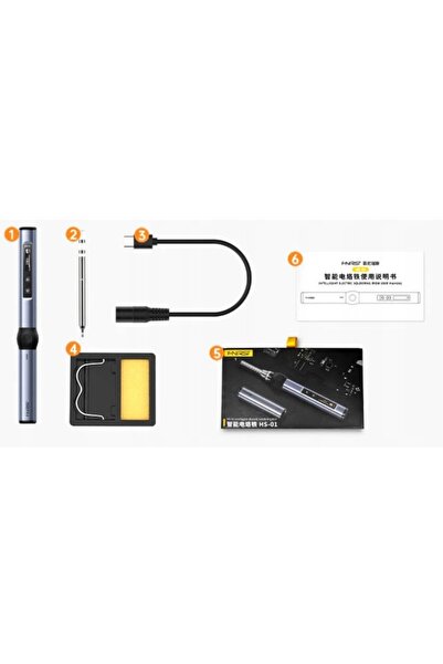 FNIRSI HS-01 65W USB-C PD OLED Fier de lipit cu încărcător GaN