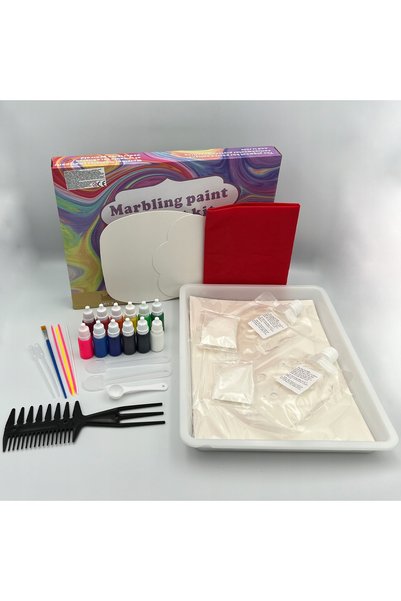 NO BRAND PICTURĂ PE LEMN A5 12 CULORI VOPSELE ACCESORII PENTRU MARBRARE SET XXL