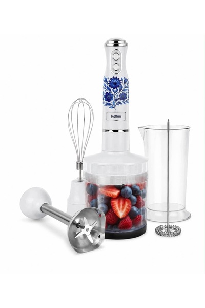 HOFFEN Blender de mână AK-0147 700 W alb cu flori