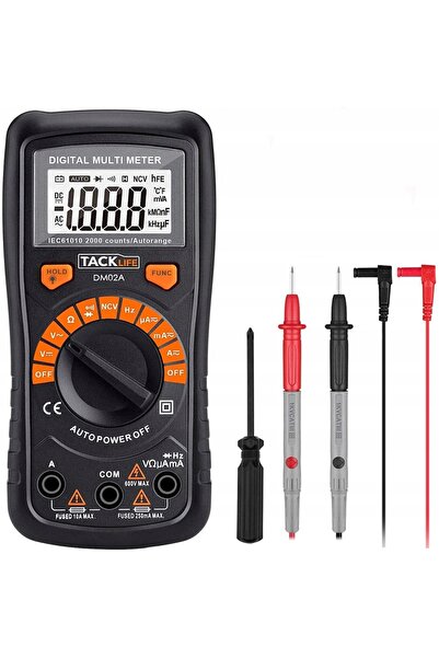 Tacklife Multimetru digital Engindot 2000 de afișări, ohmetru AC/DC, tester d...