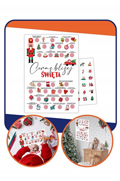 NO BRAND CALENDAR MARE CALANDRU DE ADVENT POSTER + AUTOCOLANTE 24 DE SĂRUTURI...