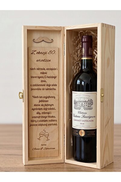 BLU Cutie pentru vin pentru bărbați, cu gravură personalizată cu nume și dată...