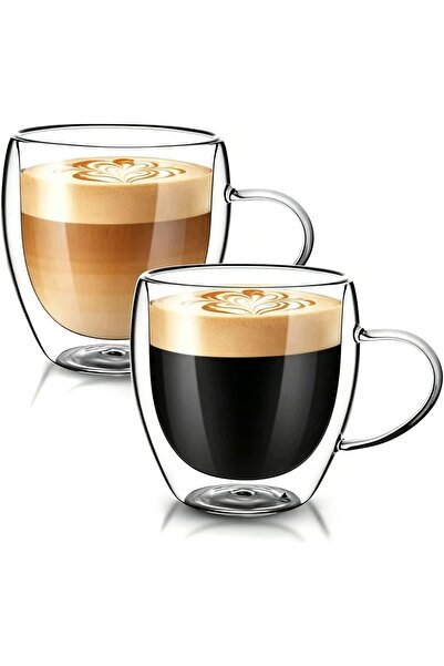 Koanni 6 pahare termice pentru cafea, latte și băuturi, 250 ml, cu toartă, ce...