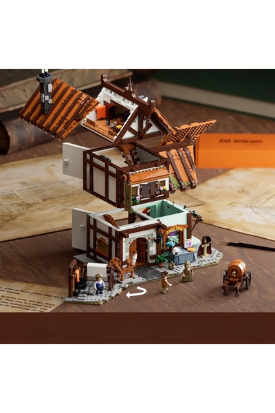 NO BRAND LUMIBRICKS Set de construcție Atelier de croitorie medieval cu lumin...