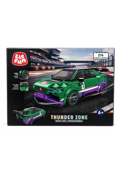 ELEFUN Set de construcție Thunder Zone - Mașină de curse 276 piese