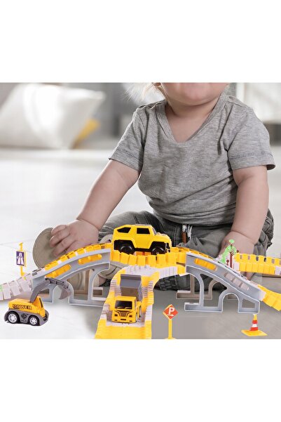 Luxma Poartă auto Construcție 255 el. mașini, vehicule de construcții, set pe...