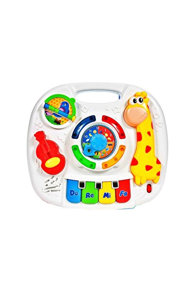 MalPlay Set educativ interactiv 2 în 1: Măsuță de oraș și panou muzical, Girafă