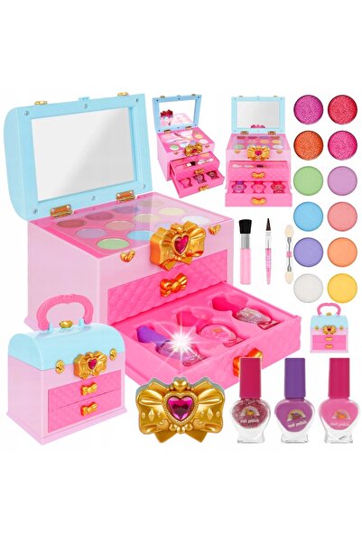 NO BRAND SET DE MACHIAJ CU TRUȘE DE COSMETICE, OGLINDĂ SPA ȘI CUTIE "