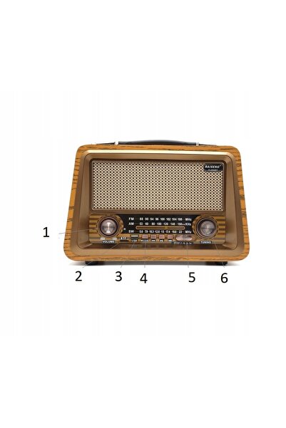 NO BRAND Radio FM în stil retro cu Bluetooth, USB și MP3