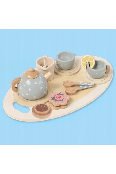 DexXer SET DE CEAI PENTRU COPII Din lemn Accesorii de bucătărie Veselă de picnic