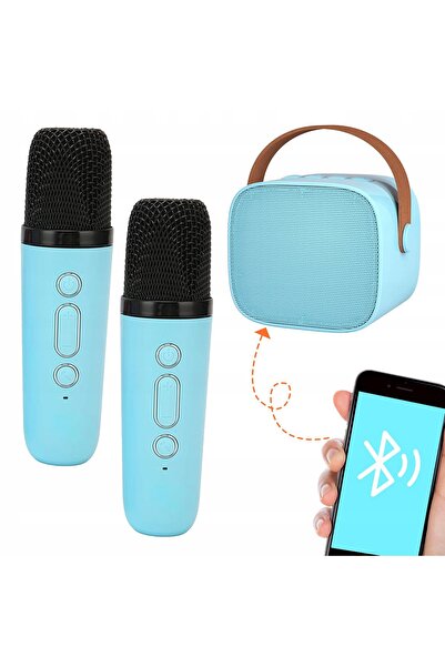 NO BRAND 2 microfoane wireless, aparat de karaoke portabil Bluetooth, set de ...