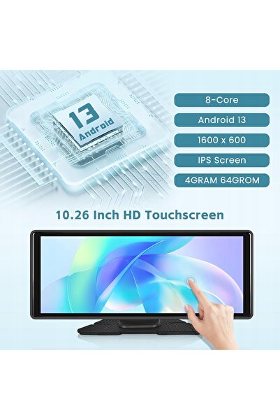 NO BRAND Radio auto Hikity de 7 inch cu CarPlay/Android Auto wireless, Blueto...