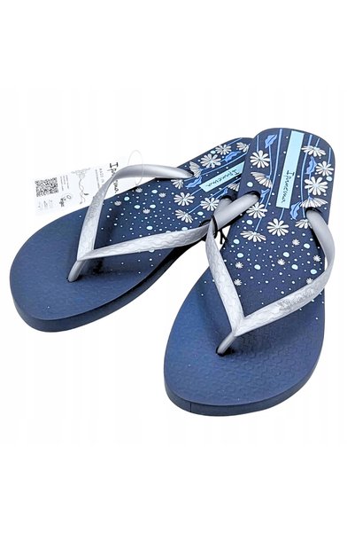 Ipanema Papuci de damă JAPONKI, mărimea 38, albaștri, cu design floral