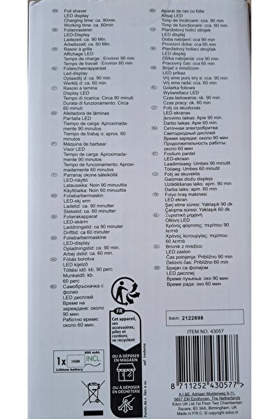 MEXX Aparat de ras cu folie cu trimmer, LED, fără fir