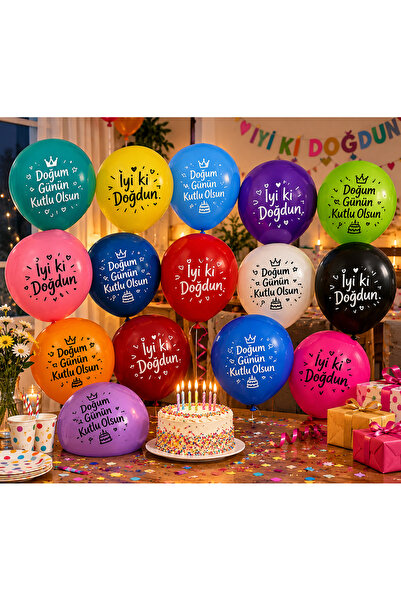 Renkli Doğum Günü Balonları