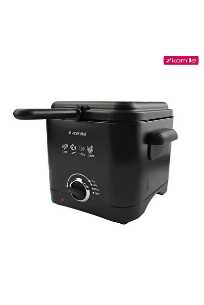 Kamille Friteuză 1000W 1,5L pentru prăjit pește și pui.
