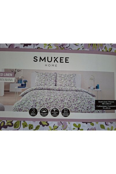 SMUKEE HOME Set de lenjerie de pat din bumbac Smukee, plapumă 160 cm x 200, c...