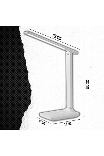 memfis Lampă de birou LED, lampă de birou pentru cameră, reglabilă, albă, șco...