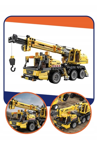 NO BRAND Blocuri de construcție Macara de ridicare 37CM 658EL Vehicul de cons...