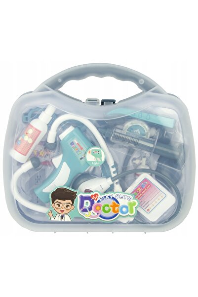 Landtoys SET MEDICAL MOBIL, TRUSA DE DOCTOR ÎN CUTIE, STETOSCOP, LUMINI, SUNET